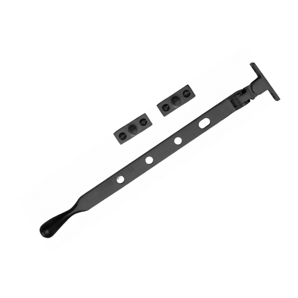 V992 10-BKMT • 254mm • Matt Black • Heritage Brass Bulb End Casement Stay